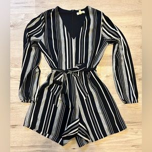 Monteau Large Navy Blue Stripped Romber